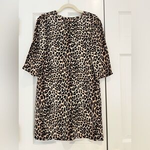 Equipment Leopard Print Silk Midi Dress